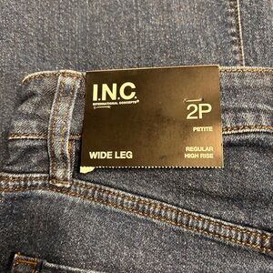 INC International Concepts Blue Wide Leg Jeans 2P